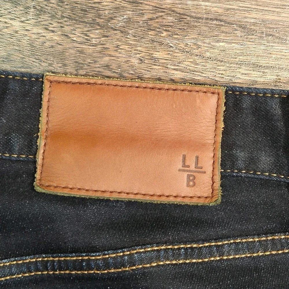 LL Bean Signature Slim Straight Fit Jeans Mens 34x34 Gorpcore Hiking Dad Grunge